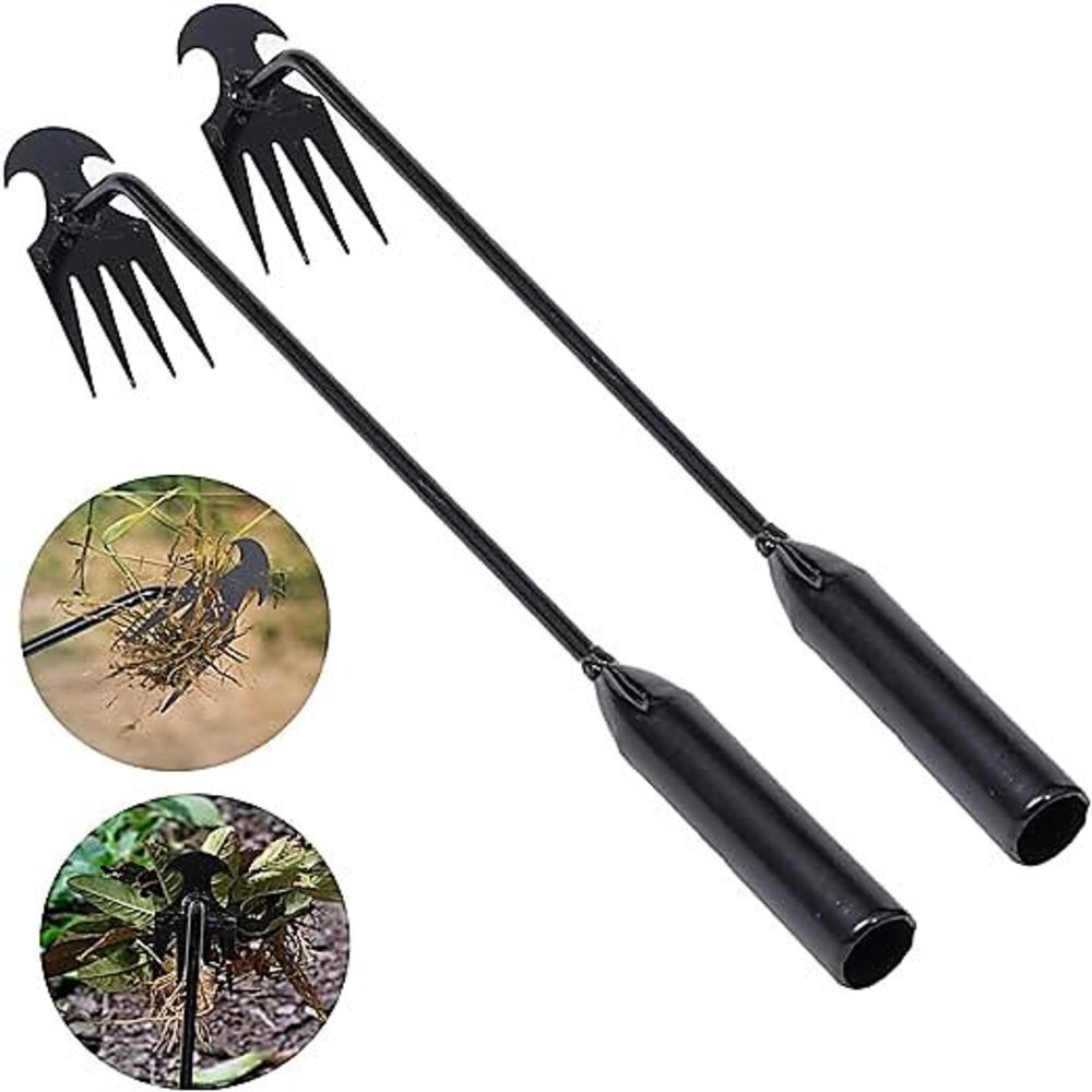 Gardening Tools Vegetables - Désherbeur manuel multifonctionnel à 4 dents