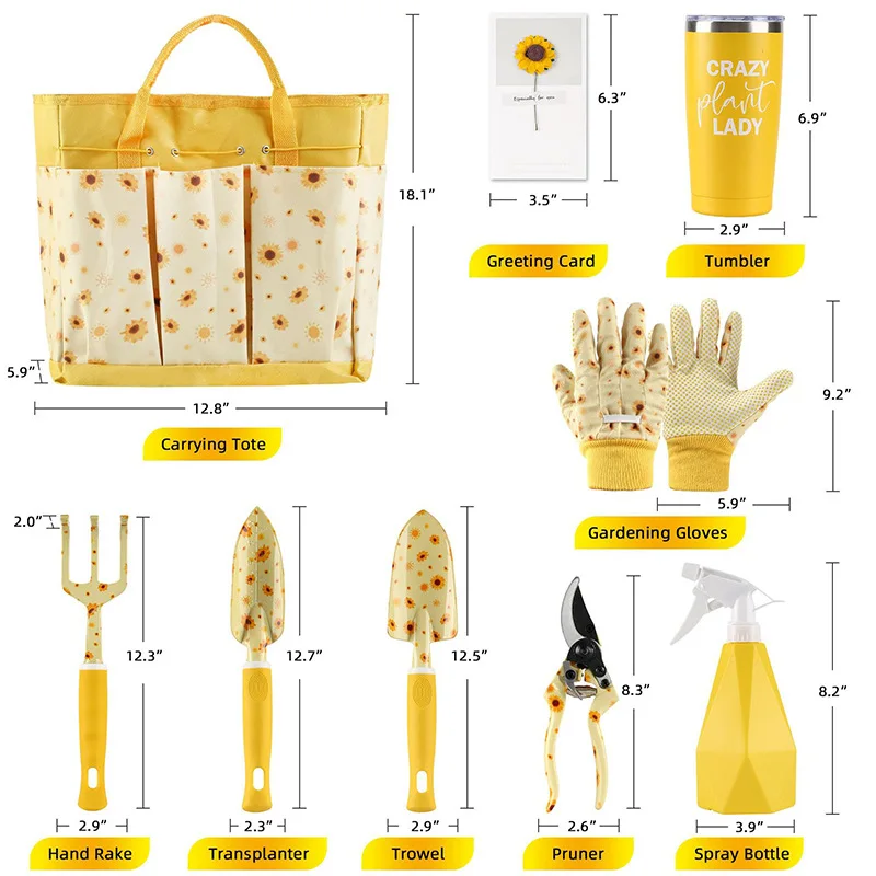 Gardening Tools Cute - Ensemble d'outils de jardin durables, cadeau