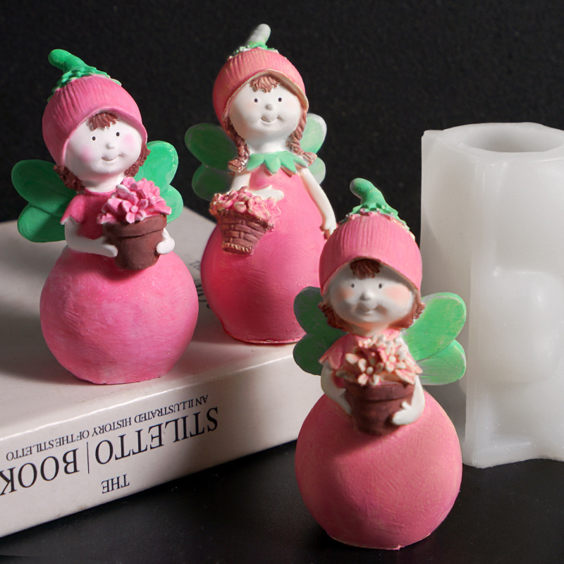 Gardening Tools Cute - Moules 3D en Silicone féerique mignon,