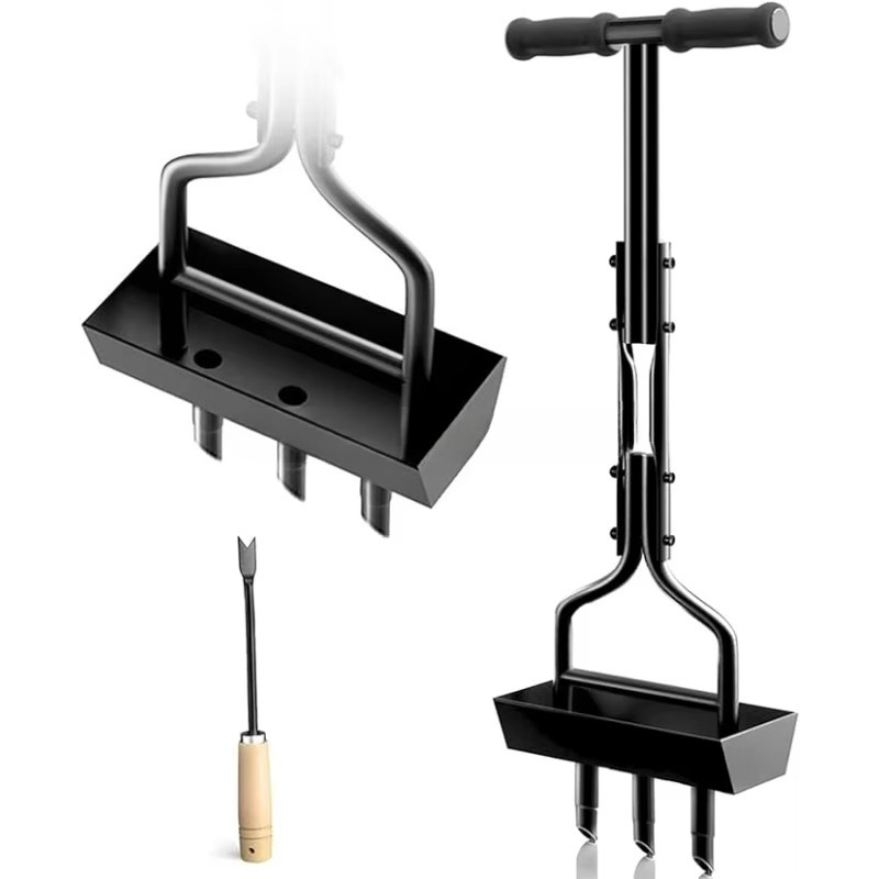 Gardening Yard Tools - Aérateur de pelouse manuel, outil de