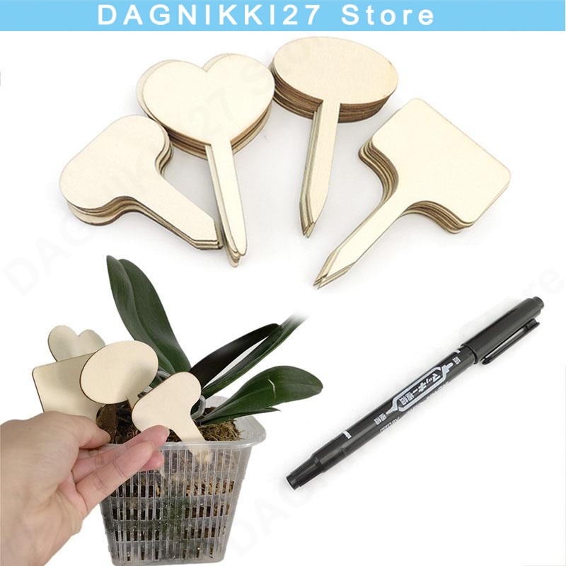 Gardening Tools Types - 10x étiquettes de plantes en bois
