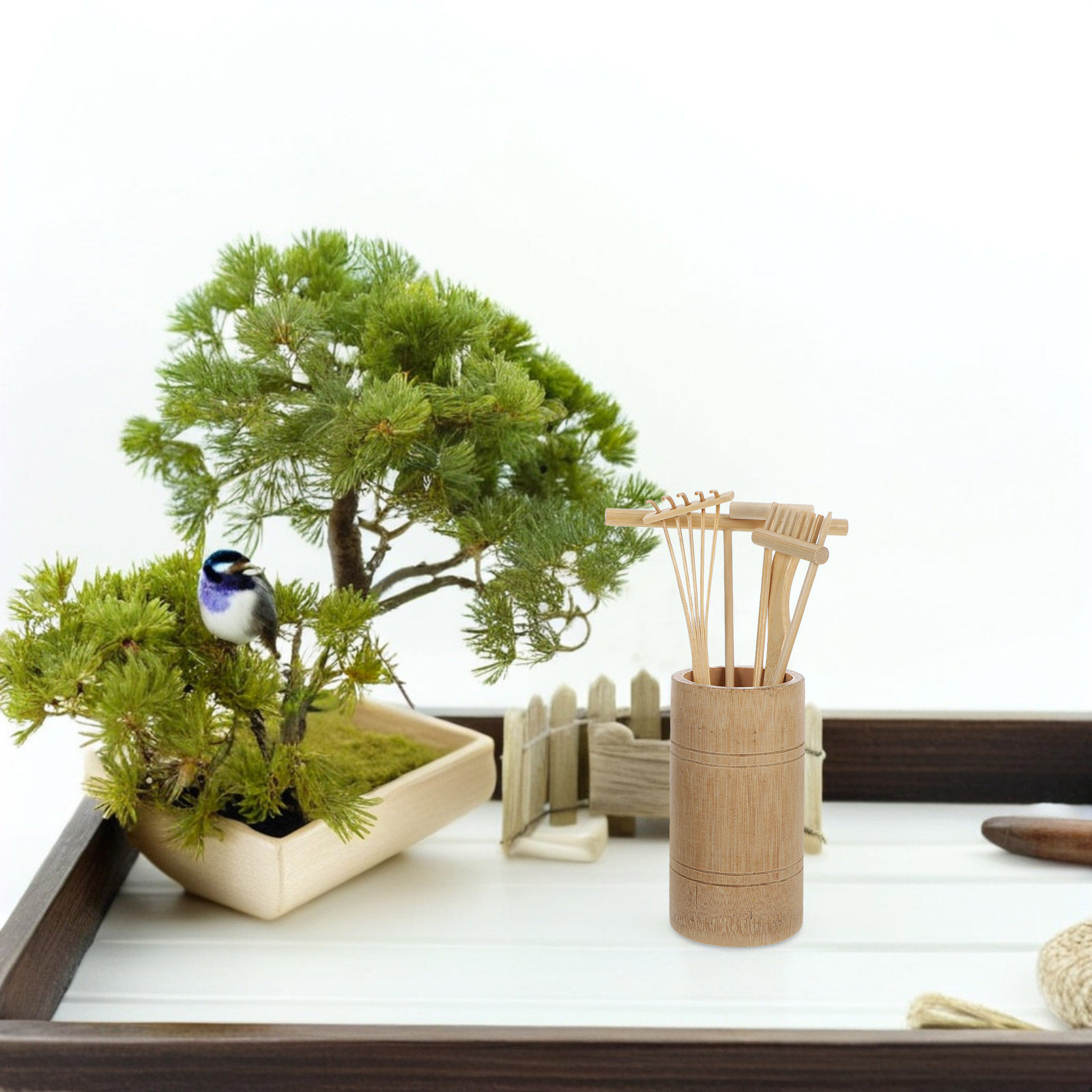 Zen Gardening Tools - 1 ensemble de râteaux à sable