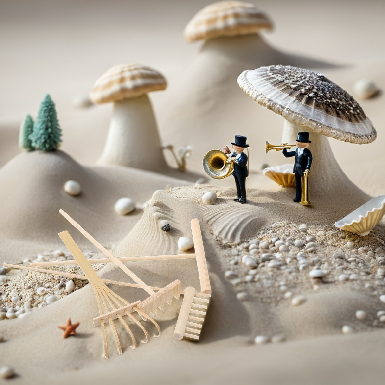 Ensemble de 4 râteaux miniatur - Zen Gardening Tools avis et prix