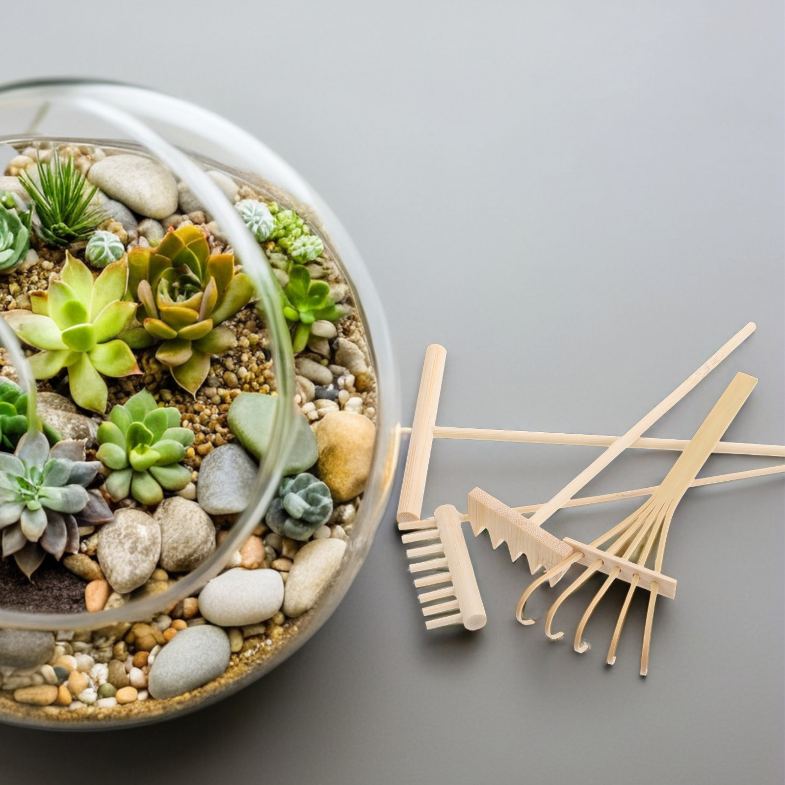 Ensemble de 4 râteaux miniatur - Zen Gardening Tools avis et prix
