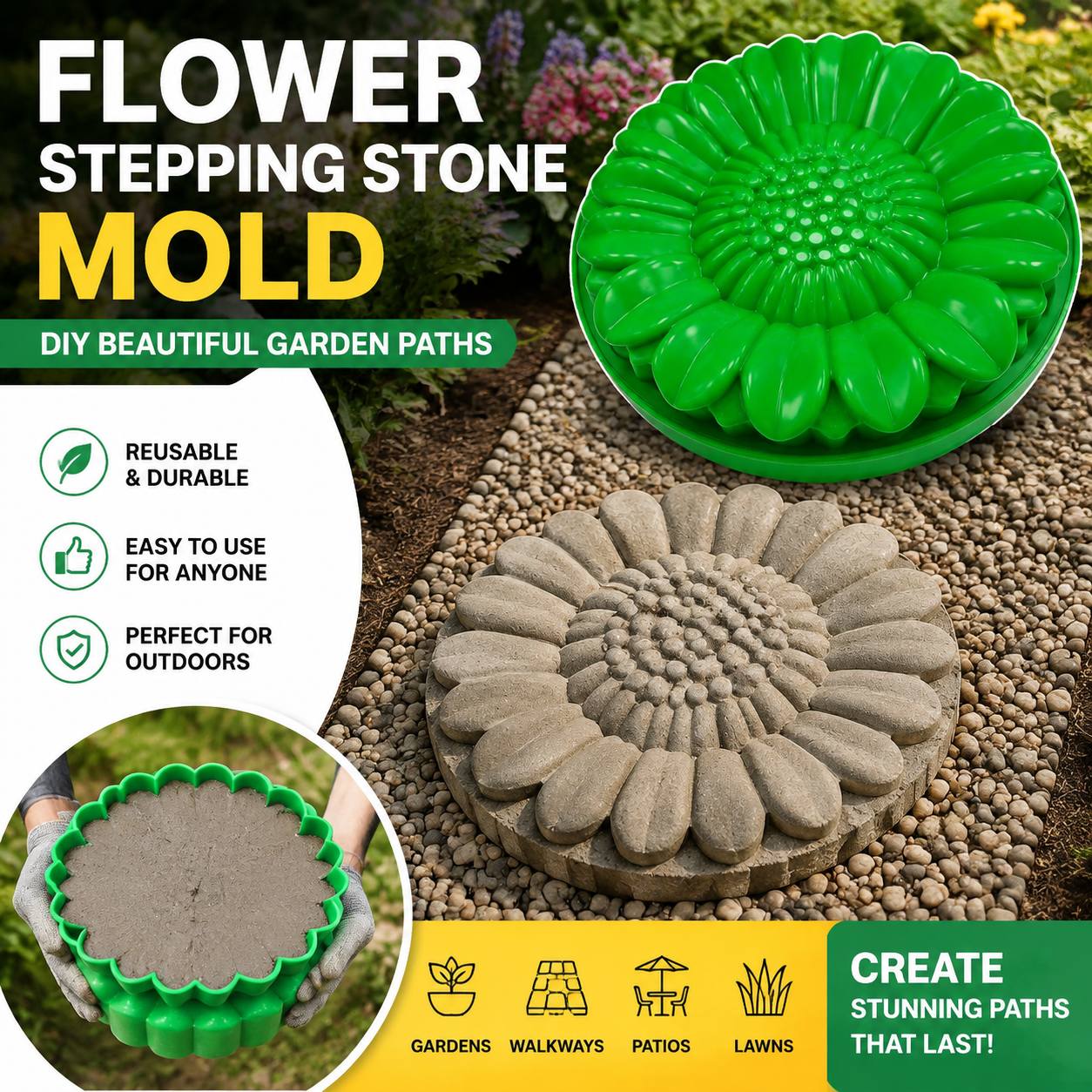 Ensemble de moules en béton po - Gardening Tools Bundle avis et prix