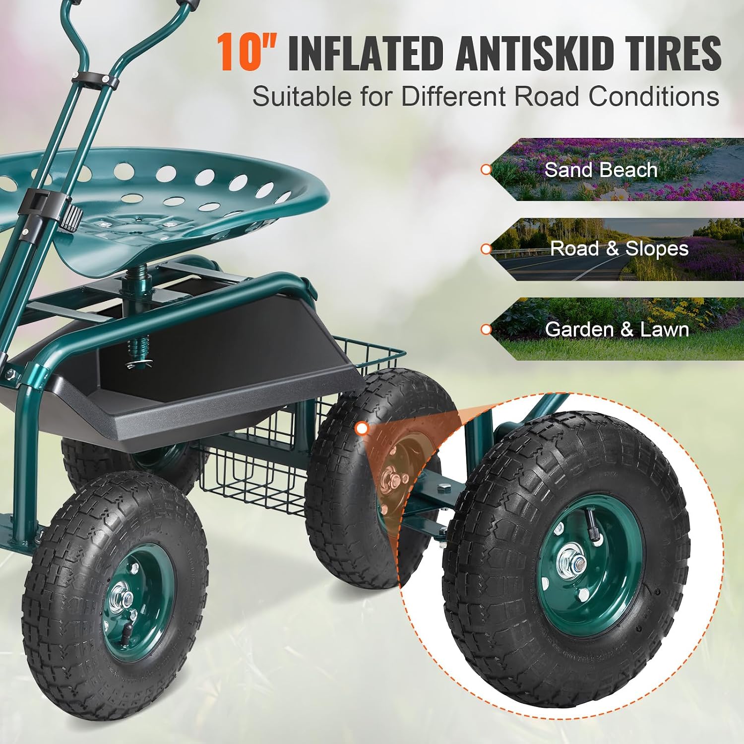 Chariot de jardin roulant avec - Gardening Yard Tools avis et prix
