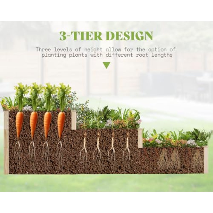 Bac de jardin surélevé à 3 niv - Gardening Tools Box avis et prix